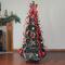 6ft. Pre-Lit Red Plaid Pre-Decorated Pop-Up Artificial Christmas Tree, Multicolor Lights
